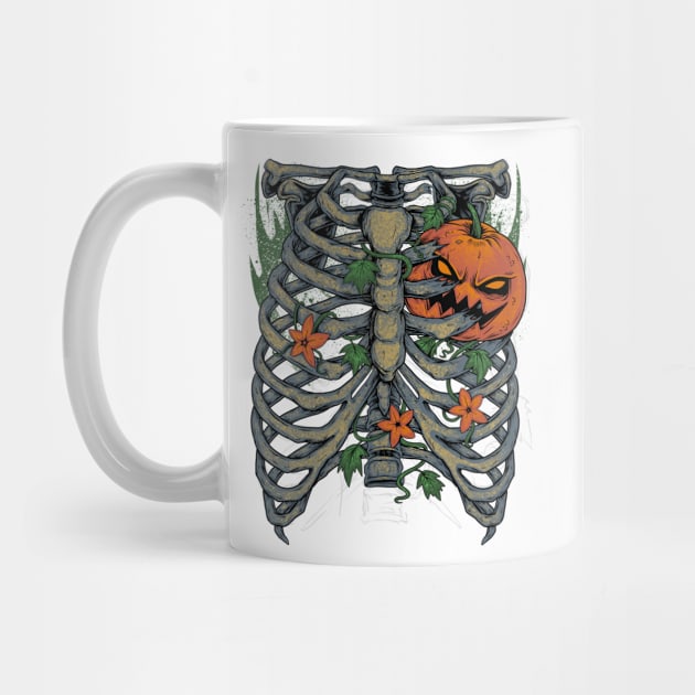 Jack O Lantern Halloween Rib Cage by Evoke Collective